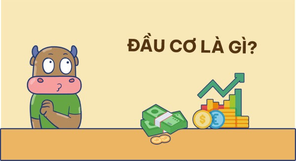 Hình minh họa động vật đứng bên cạnh tiền và biểu đồ, có chữ "Đầu cơ là gì?" phía trên.