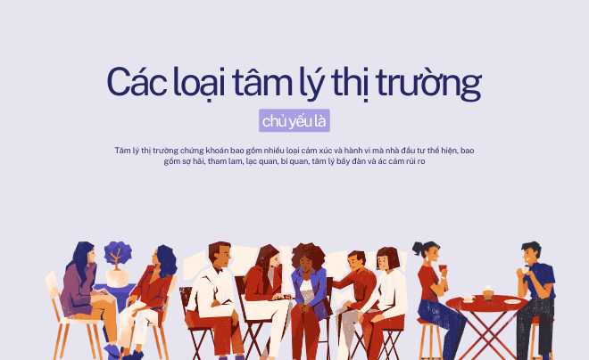 Nhóm người ngồi thành vòng tròn, đang thảo luận về các loại tâm lý thị trường chứng khoán.