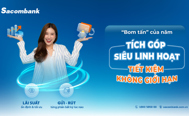 Tiền lãi khi gửi tiết kiệm 100 triệu tại ngân hàng Sacombank
